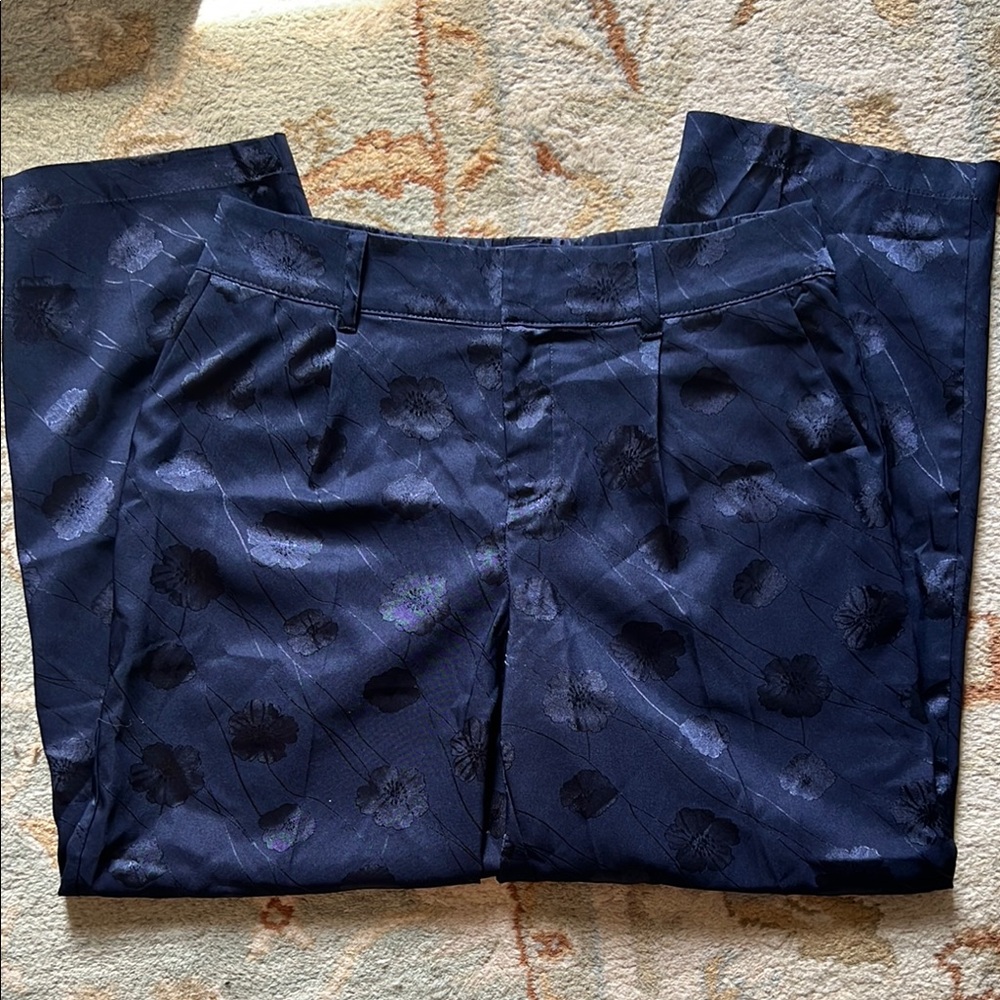 a new day Blue Dress Pants with floral pattern